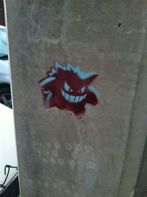 Some Cool Gengar Graffiti I Found On Campus Rpokemon