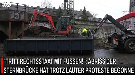 TRITT RECHTSSTAAT MIT FÜSSEN ABRISS DER STERNBRÜCKE HAT TROTZ