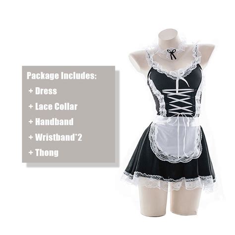 Mulher De Tamanho Grande Lace Cosplay Uniforme De Camareira Sexy Lingerie Outfit Fancy Dress