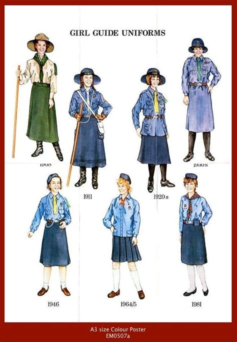 Girl Guide Uniforms From 1908 1989 Uk Guides Uniform Girl Scout