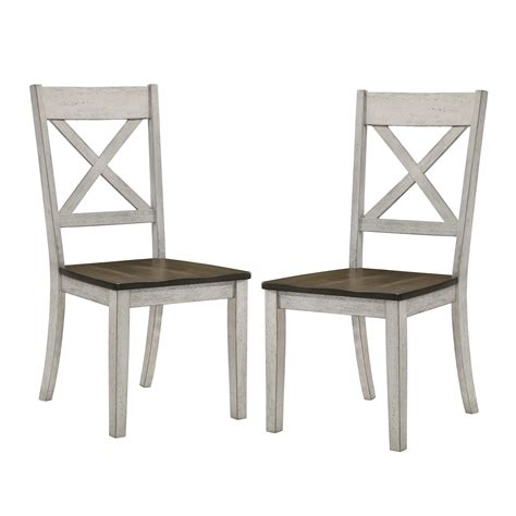 Furniture Of America Teasdale Farmhouse Cross Back Dining Chairs Set