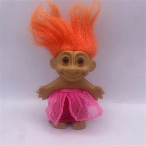 Vintage Troll Doll Russ Naked Red Hair Brown Eyes Picclick Uk