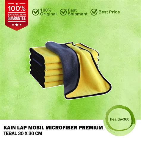 Jual Kain Lap Mobil Microfiber Premium Tebal 30 X 30 Cm Shopee Indonesia