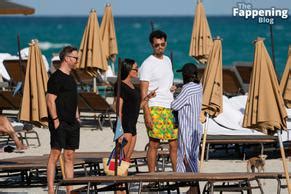 Elettra Lamborghini Sexy Seen With Jessica Ledon David Guetta And DJ Afrojack Wearing A Hot