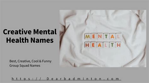 100 Creative Mental Health Names [ Positive Healthcare Therapy ]