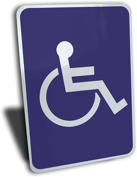 Panneau de stationnement réservé handicapé accès fauteuil roulant pour