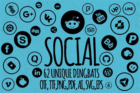 Social Media Networks Font By Minimalistartstudio · Creative Fabrica