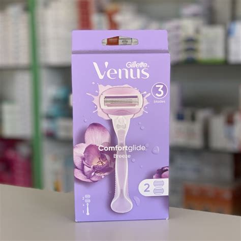 Gillette Venus Comfortglide Breeze с 3 лезвиями, 1 бритва и 2 сменные ...