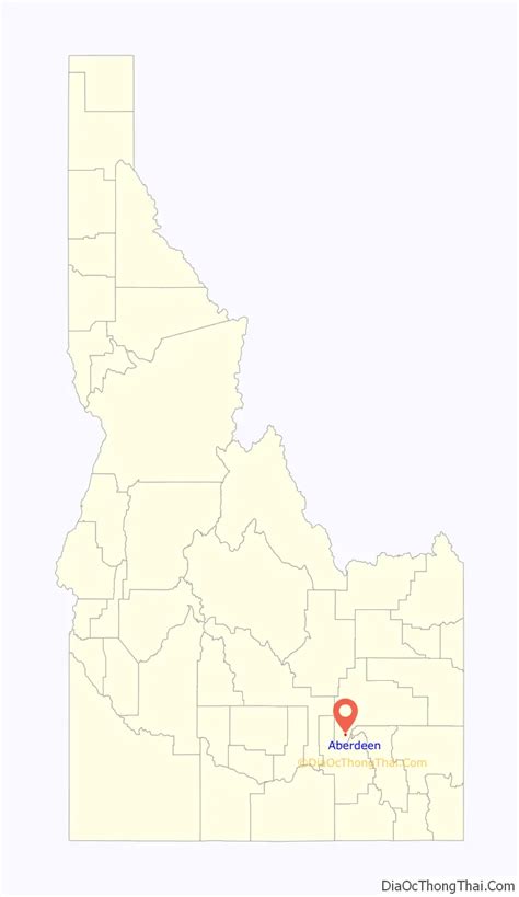 Map of Aberdeen city, Idaho - Thong Thai Real