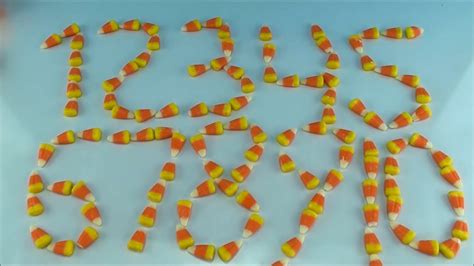 🎃🎃 Learn To Count 1 To 10 With Halloween Candy Corn Learning Numbers 🎃🎃