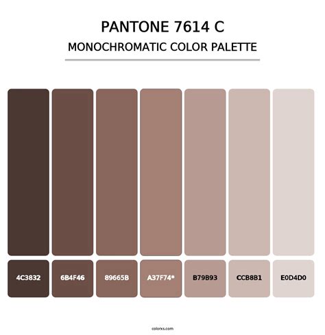PANTONE 7614 C color palettes - colorxs.com