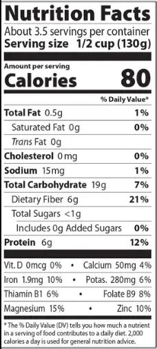 Nutritional Value Of 1 2 Cup Cooked Black Beans Cully S Kitchen