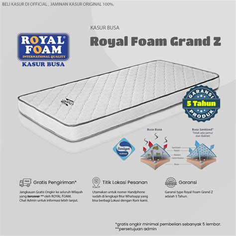 Jual Kasur Busa Royal Foam Grand Z Single Bed Shopee Indonesia