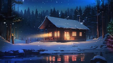 Winter Night Cabin Wallpapers - Wallpaper Cave