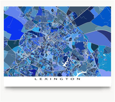 Lexington Kentucky Lexington Map Print USA City Art Maps