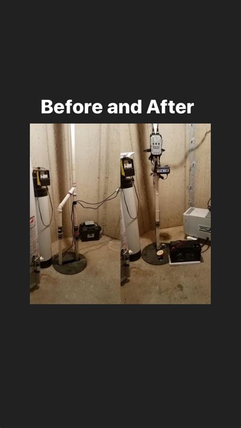 Before And After Basement Defender Install Monday Sump Pump Sump Installation