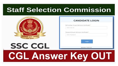 Ssc Cgl Tier Answer Key Out Response Sheet At Ssc Gov In All