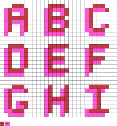 A Perler Bead Pattern Alphabet Letters Artofit