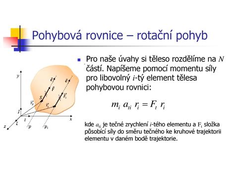 Pohybov Rovnice Tuh Ho T Lesa Ppt St Hnout