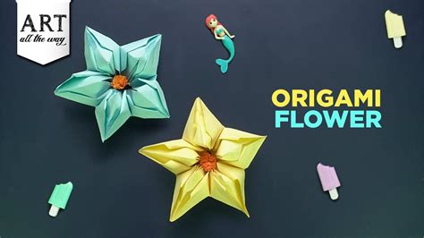 Origami Flower 3d Origami Paper Flower Paper Crafts Home Decor Diy Ventunoart Youtube