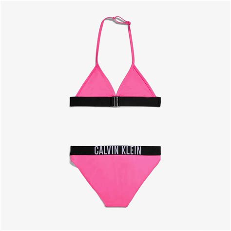 Calvin Klein Triangle Çocuk Pembe Bikini Seti Çocuk Mayo Mayoşort SuperStep