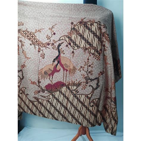 Jual Kain Batik Katun Batik Handprint Motif Bangau Kain Batik Solo