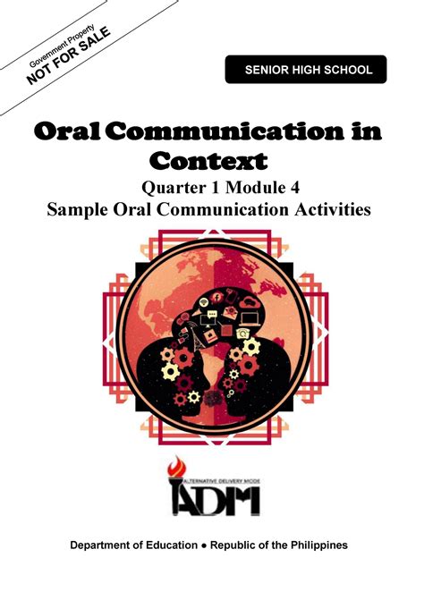 G11 Q1 Mod4 Sample Oral Communication Activities Version 3 Oral