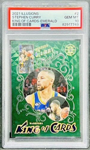 Stephen Curry Panini Illusions King Of Cards Emerald Gem Mint