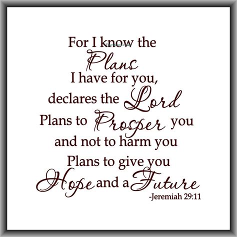 For I Know The Plans I Have For You Declares The Lord Jeremiah 29 11