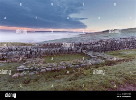 Turret A Near Caw Gap Cawfield Crags At Dawn Hadrian S Wall