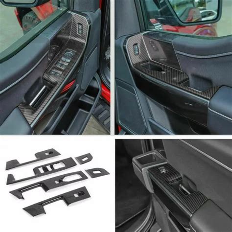 For 2021 2022 Ford F150 F 150 Carbon Fiber Window Lift Switch Panel Trim Cover6 Eur 8675