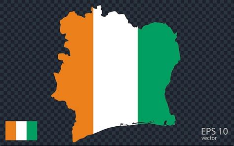 Premium Vector Vector Map Of Ivory Coast Vector Design Isolated On