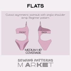 Bikini Pattern Swimsuit Sewing Pattern XS XL Plus Size Bikini PDF Digital Patterns One
