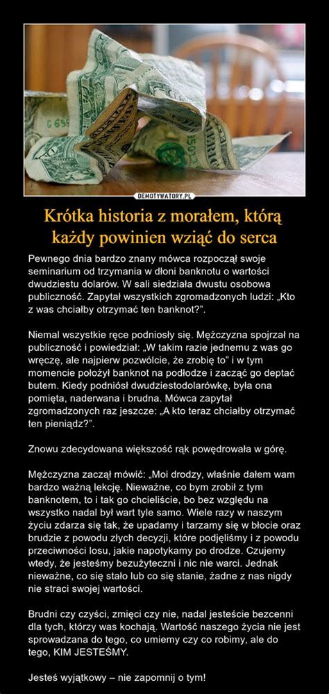 Kr Tka Historia Z Mora Em Kt R Ka Dy Powinien Wzi Do Serca