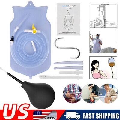 Home Anal Vaginal Bulb Douche Colonic Irrigation L Rubber Enema Bag Cleaner Kit EBay