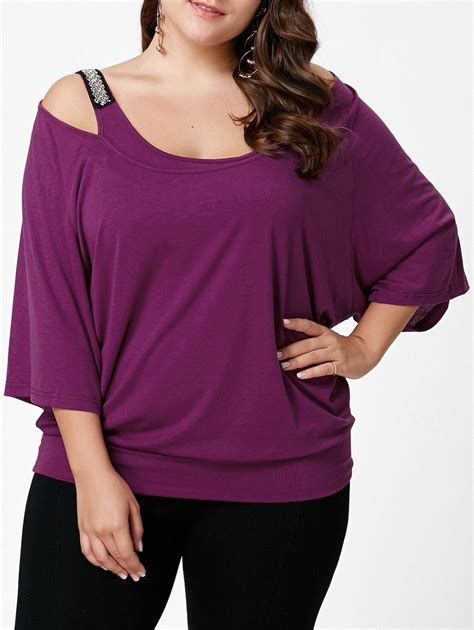 Plus Size Cold Shoulder Batwing Sleeve Top Batwing Sleeve Top Tops