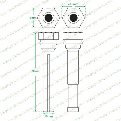 Front Brake Caliper Slider Pins Guide Kit Fits Vauxhall Astra J