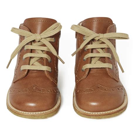 Bottines à Lacets Camel Angulus Chaussure Bébé Enfant