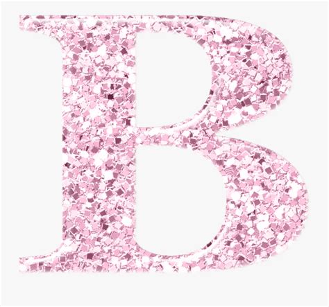 Pink Glitter Letter B , Free Transparent Clipart - ClipartKey