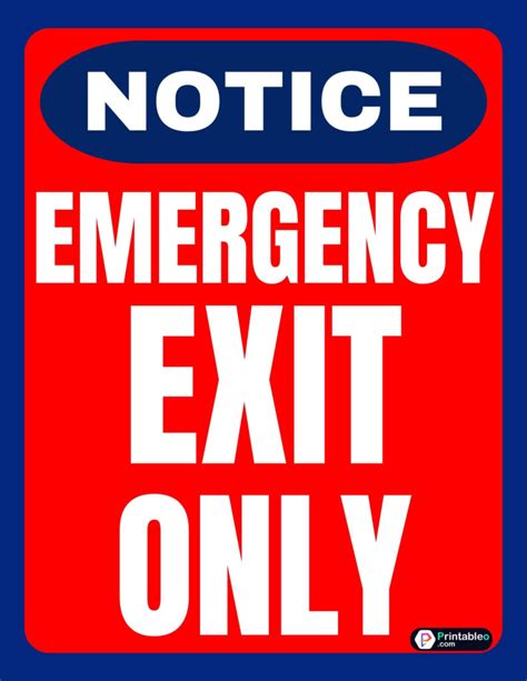 20 Printable Emergency Exit Sign Download Free Pdfs