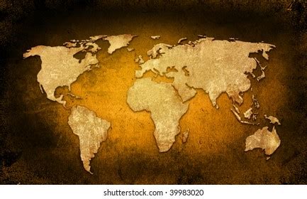 World Map Vintage Artwork Stock Illustration 39983020 | Shutterstock