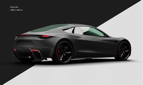 Isolado realista matte negro eléctrico de rendimiento super sport car