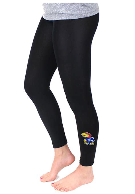 Kansas Jayhawks BLACK Womens Embroidered Athletic Pants