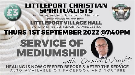 Thursday Service With Mediumship 01 09 2022 YouTube