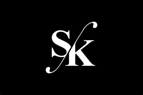 The Letters S And K Are White On Black