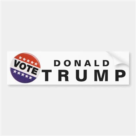 Vote For Donald Trump 2016 Political Bumper Bumper Sticker