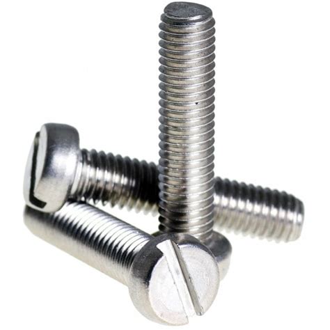 A2 Stainless Steel Slotted Cheese Head Machine Screws DIN 84 Bolt Base