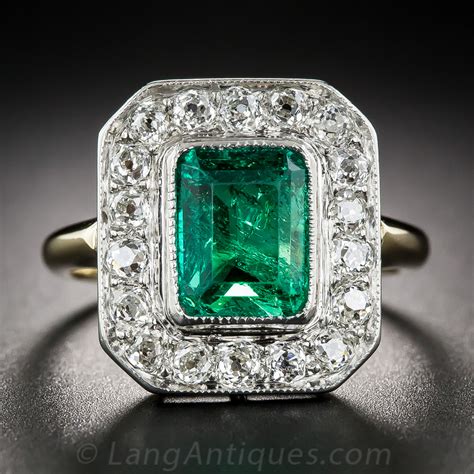 Vintage Emerald and Diamond Ring