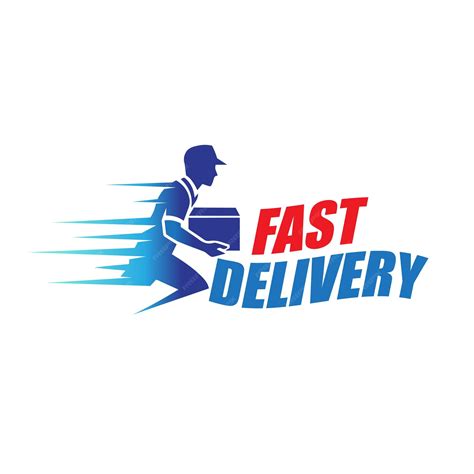 Courier delivery logo vector graphic template | Premium Vector