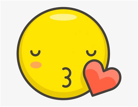 Kissing Face With Closed Eyes And Heart Emoji Kiss Icon Transparent